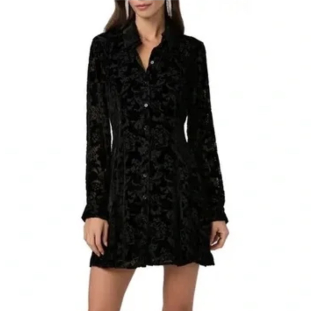 NWT Paige Desano Burnout Velvet Dress